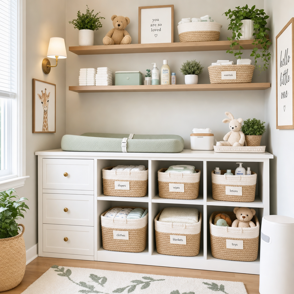 Como Organizar o Quarto do Bebé num Apartamento Pequeno — ilustração