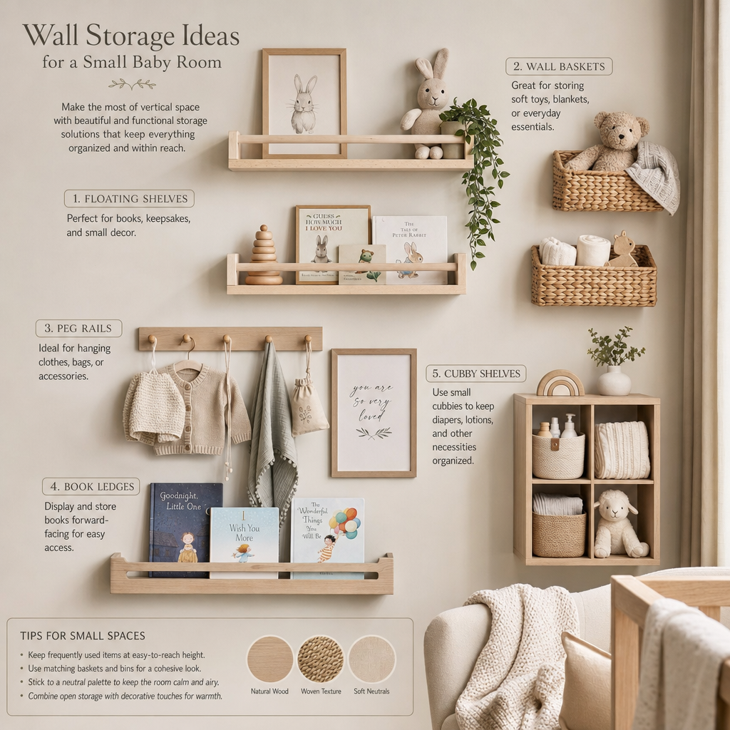 Organizar o Quarto do Bebé num Apartamento Pequeno — ilustração